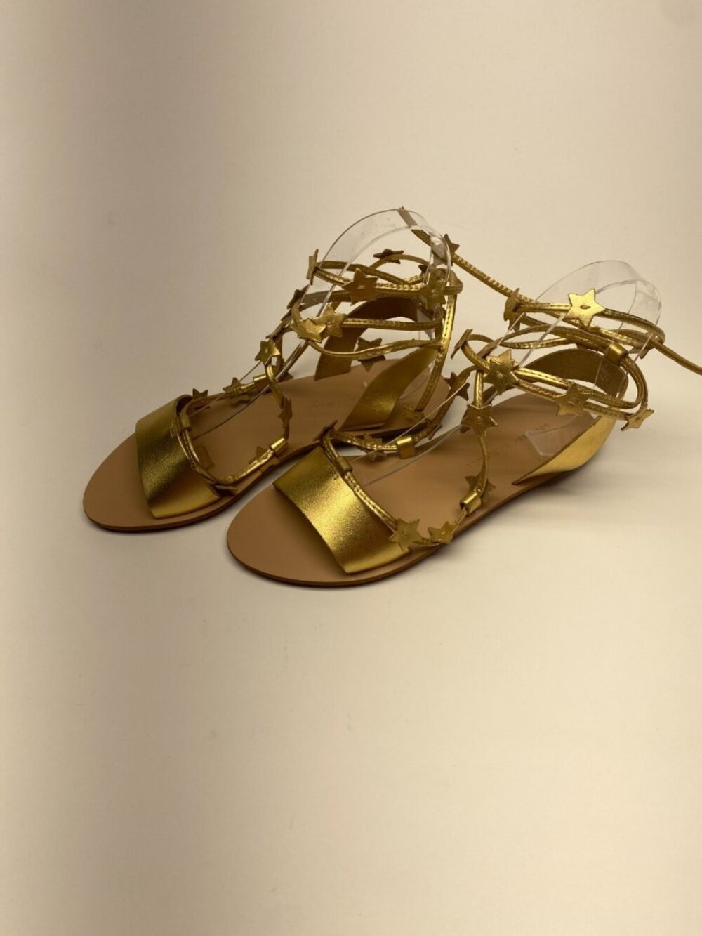 Loeffler Randall Womens Starla Gold Wrap Sandal Sz 6.5